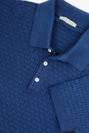 Polo in maglia punto mattonella royal