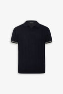 Polo in maglia riga verticale navy-Dan John