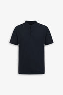 Polo piquet collo coreano blu-Dan John
