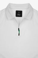 Polo tecnica con zip bianca DNJ-Dan John
