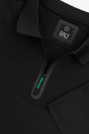 Polo tecnica con zip nero DNJ-Dan John