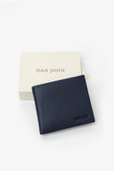 Portafoglio in pelle blu-Dan John
