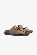Sandalo ecosuede taupe