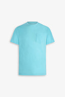 T-shirt con taschino turchese