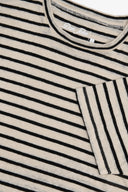 T-shirt in maglia a righe ecru-Dan John