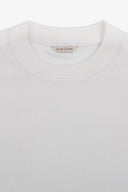 T-shirt in maglia armaturata panna-Dan John