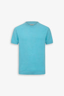 T-shirt in maglia armaturata turchese-Dan John