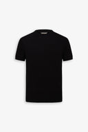 T-shirt in maglia melange nero-Dan John