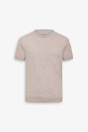T-shirt in maglia melange sabbia-Dan John