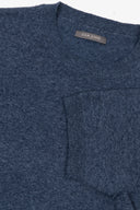 T-shirt in maglia misto lino indaco-Dan John