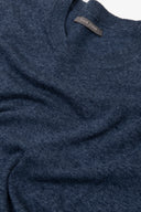 T-shirt in maglia misto lino indaco-Dan John