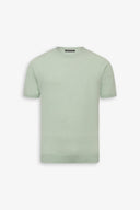 T-shirt in maglia misto lino menta-Dan John