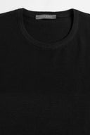T-shirt in maglia riga piazzata nera-Dan John
