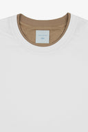 T-shirt profili a contrasto DNJ panna-Dan John