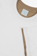 T-shirt profili a contrasto DNJ panna-Dan John