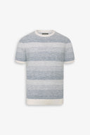 T-shirt riga degradè navy-Dan John