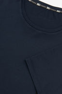 T-shirt tecnica con taschino DNJ blu-Dan John