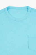 T-shirt con taschino turchese