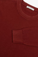 Maglia girocollo chicco di riso mattone