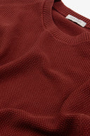 Maglia girocollo chicco di riso mattone