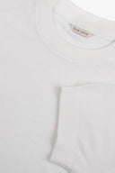 T-shirt in maglia armaturata panna