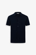 Camicia in maglia maniche corte navy