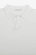 Polo in maglia armaturata bianca
