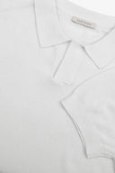 Polo in maglia armaturata bianca