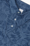 Polo piquet stampa fiori royal