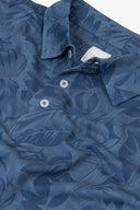 Polo piquet stampa fiori royal