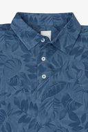 Polo piquet stampa fiori royal