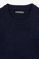 Maglia girocollo lambswool blu