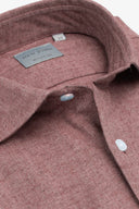 Camicia in flanella spigata coccio
