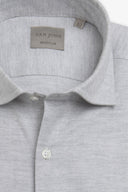 Camicia in flanella spigata grigio chiaro
