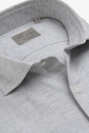 Camicia in flanella spigata grigio chiaro