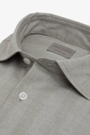 Camicia in flanella spigata salvia