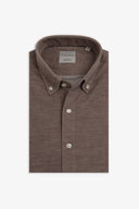 Camicia in velluto tortora