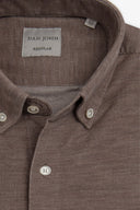 Camicia in velluto tortora