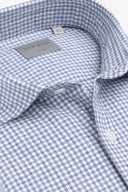 Camicia in flanella check celeste