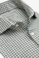 Camicia in flanella vichy salvia