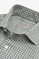 Camicia in flanella vichy salvia