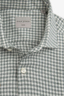 Camicia in flanella vichy salvia
