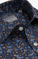 Camicia stampa fiori avion slim