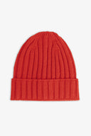 Cappello beanie a costa arancio