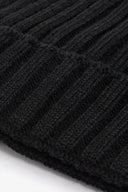 Cappello beanie a costa nero