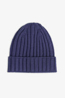 Cappello beanie a costa viola