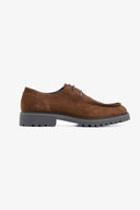 Scarpa ingegnere in suede marrone bruciato