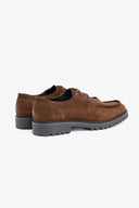 Scarpa ingegnere in suede marrone bruciato