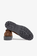 Scarpa ingegnere in suede marrone bruciato