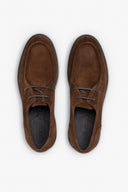 Scarpa ingegnere in suede marrone bruciato